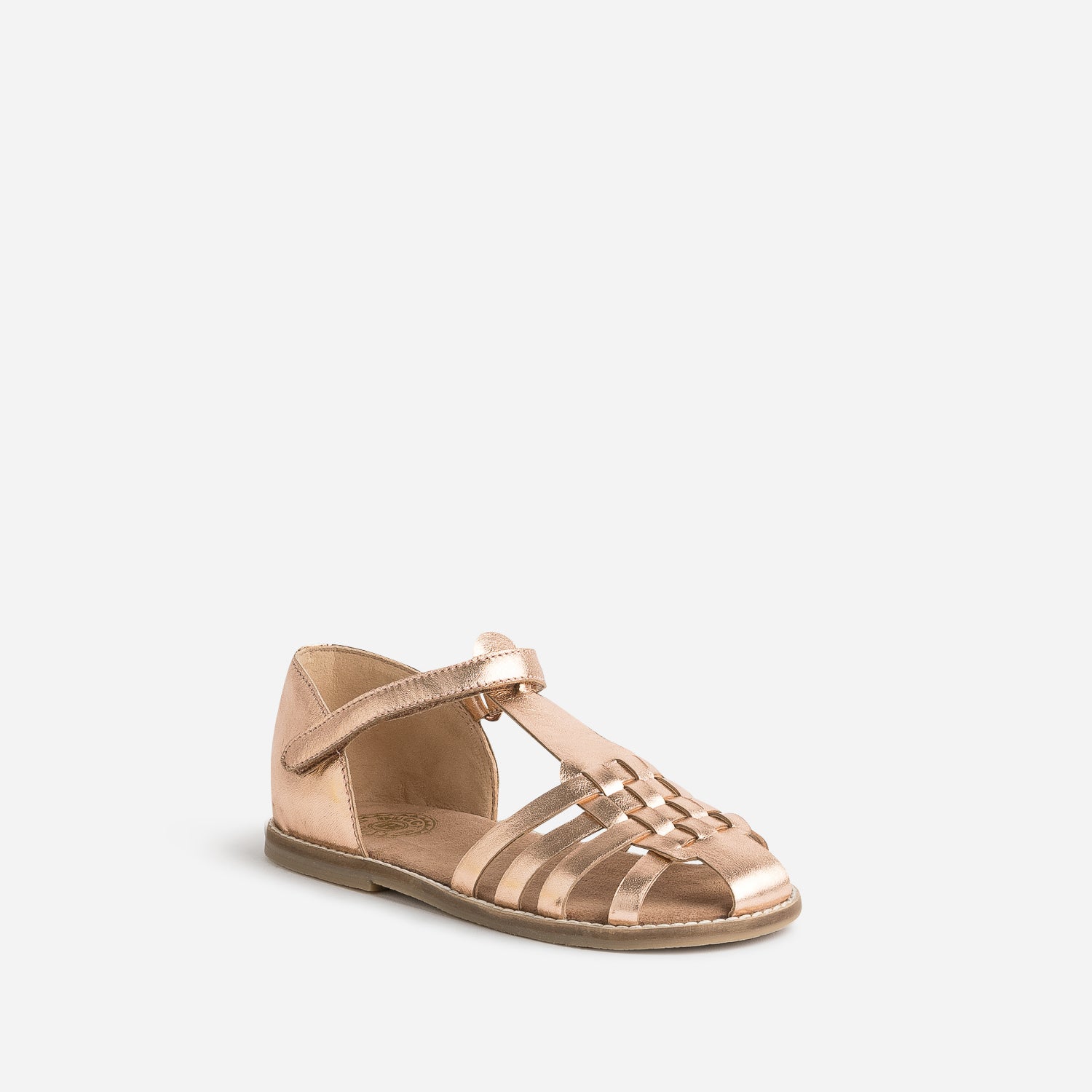 Sandale BUGGY rose cuivré en cuir