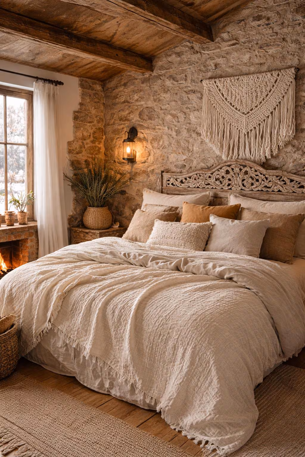 Organic Turkish Cotton Muslin Blanket, 4-Layer Double Gauze, Lightweight Boho Bed Cover