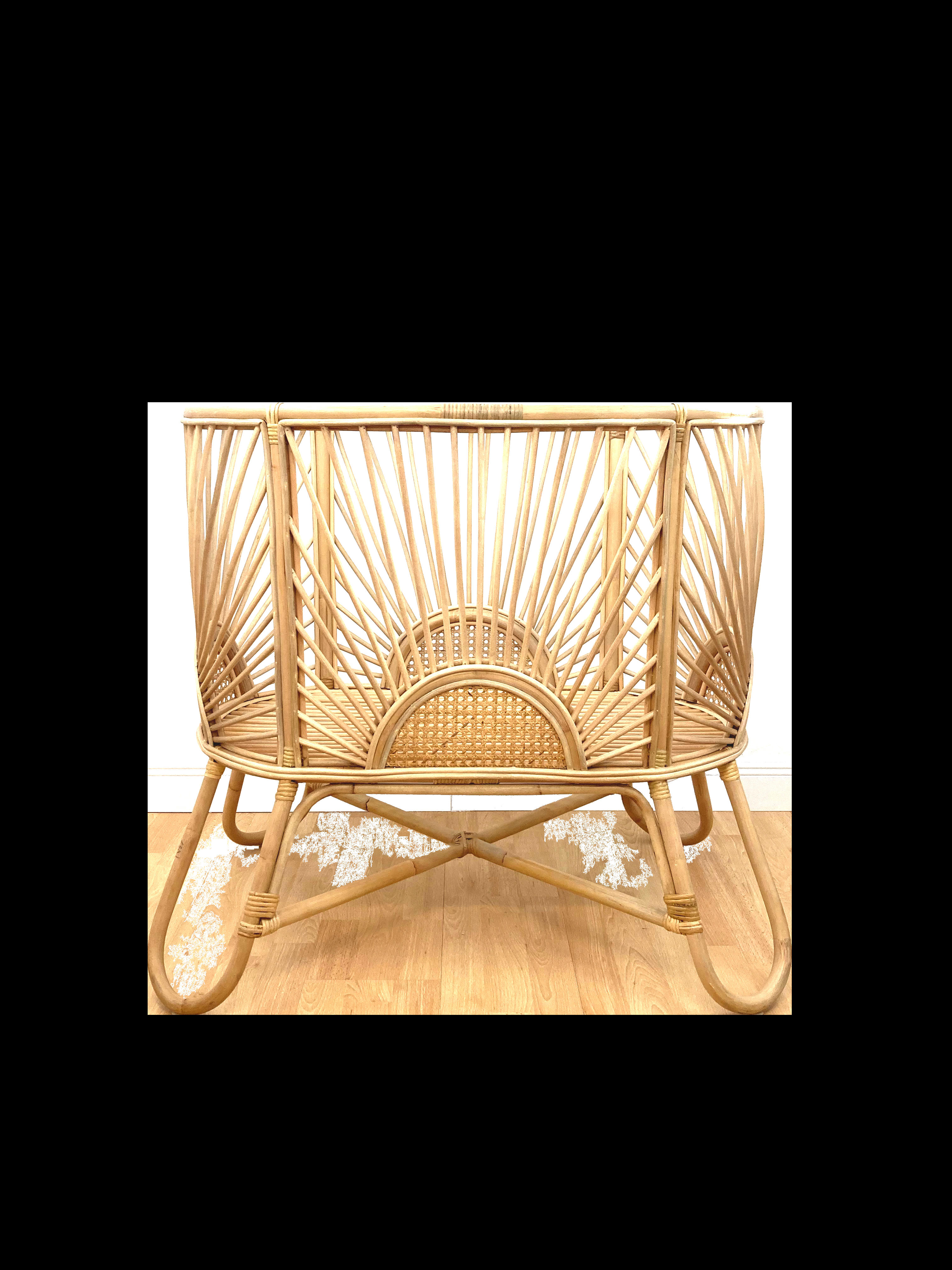 Flores - Berceau bébé en rotin naturel et cannage