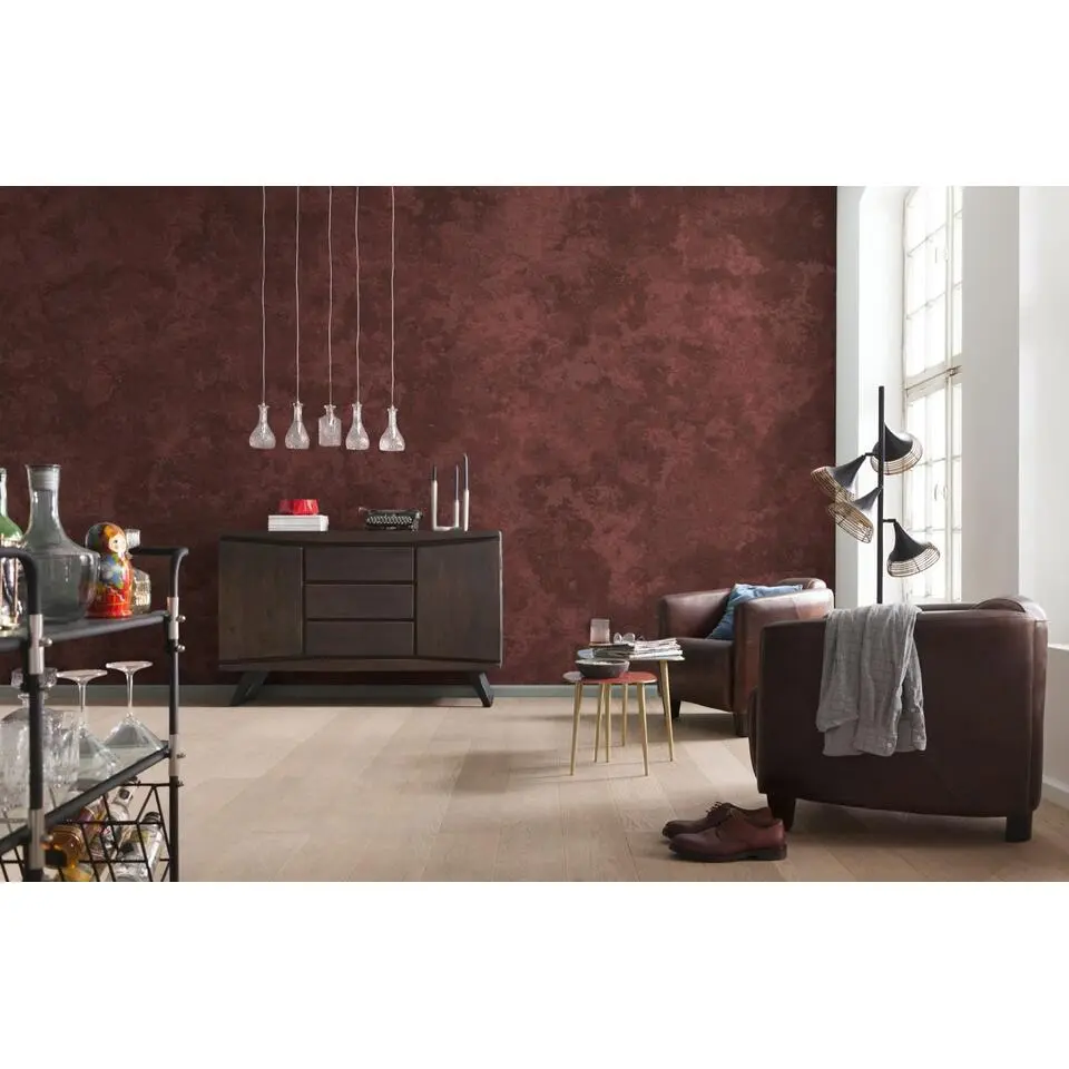 Sanders & Sanders fotobehang beton donker rood - 400 x 280 cm