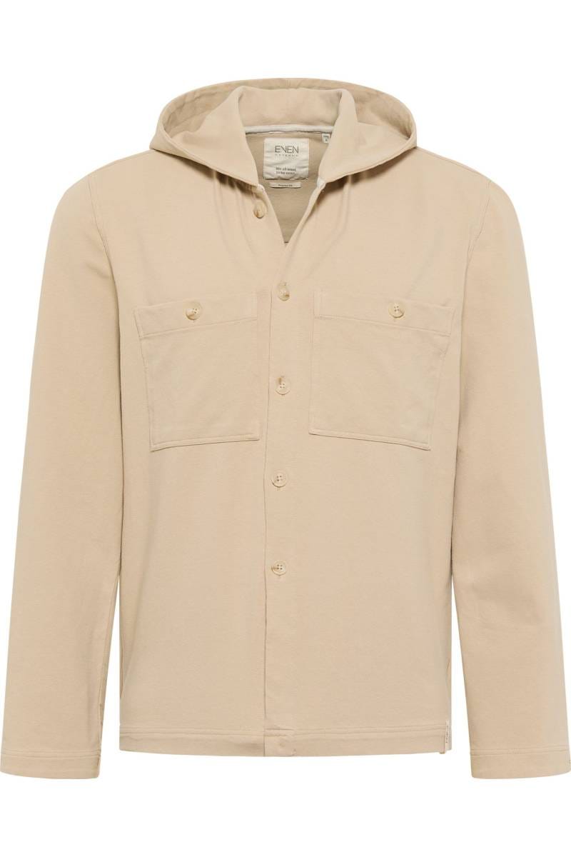 ETERNA Modern Fit Hemdjacke beige/braun, Einfarbig