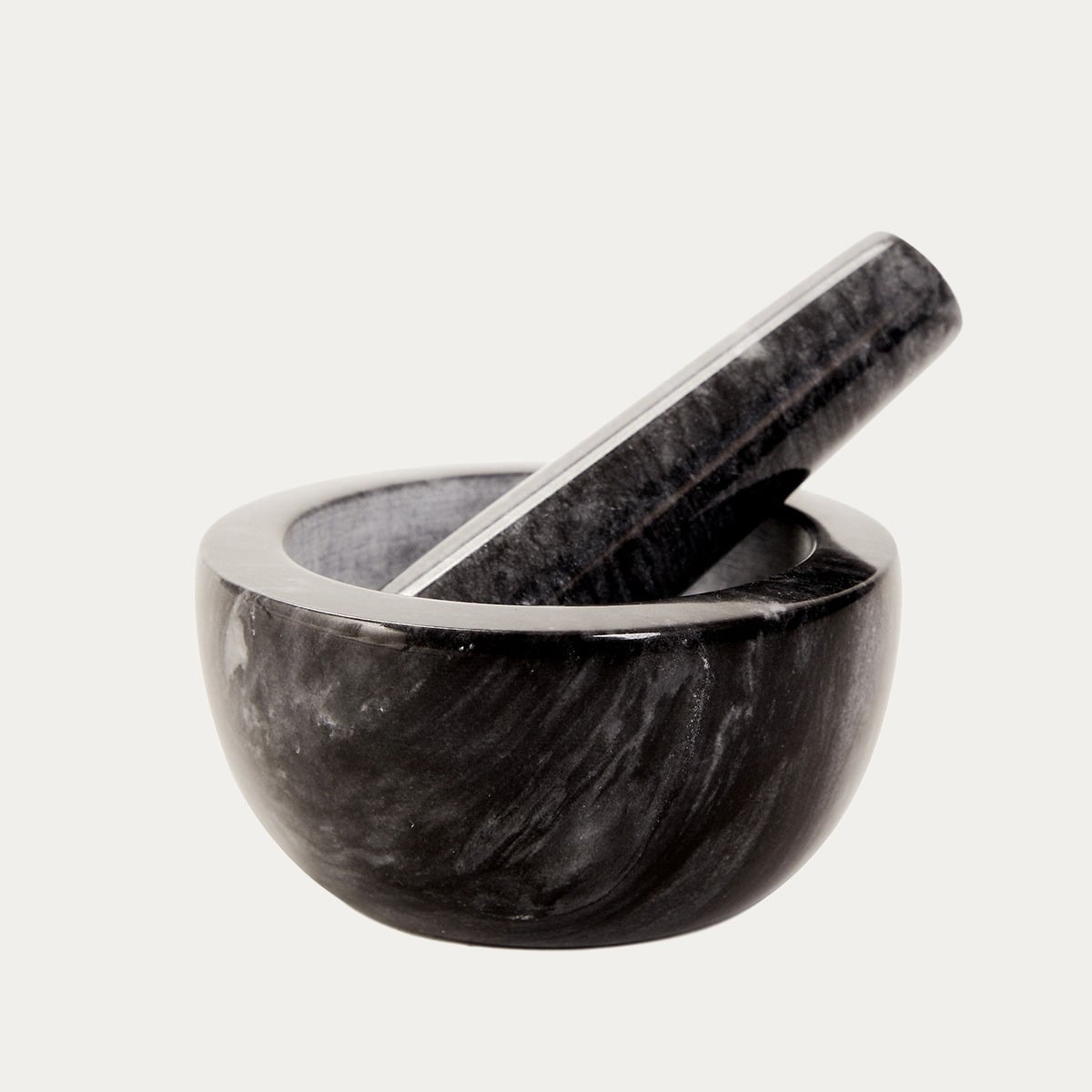 Moździerz MARBLE marmurowy czarny 12 cm