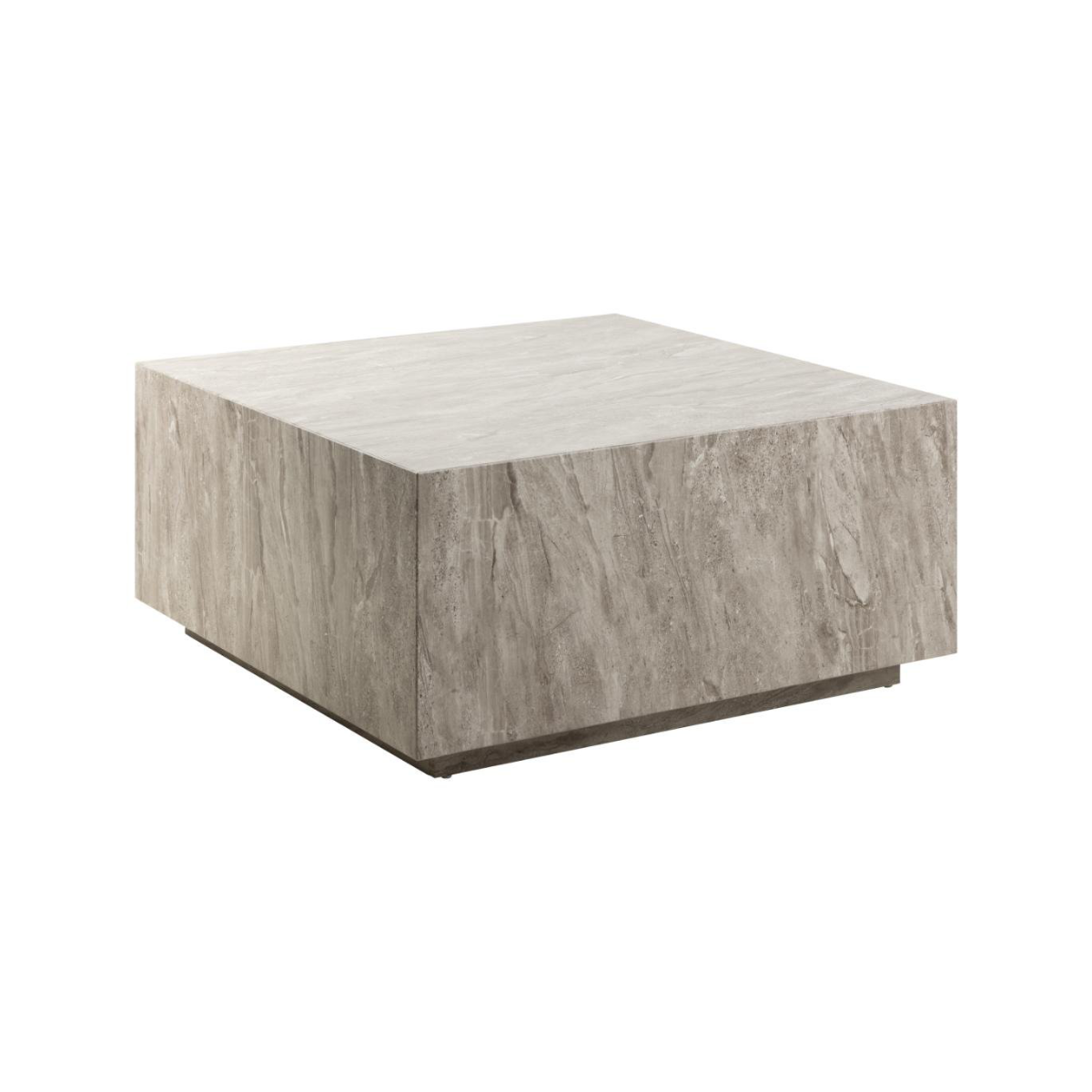 Rebellenclub Salontafel Gubbio - 90 x 90 cm - Grijs Marmer Look