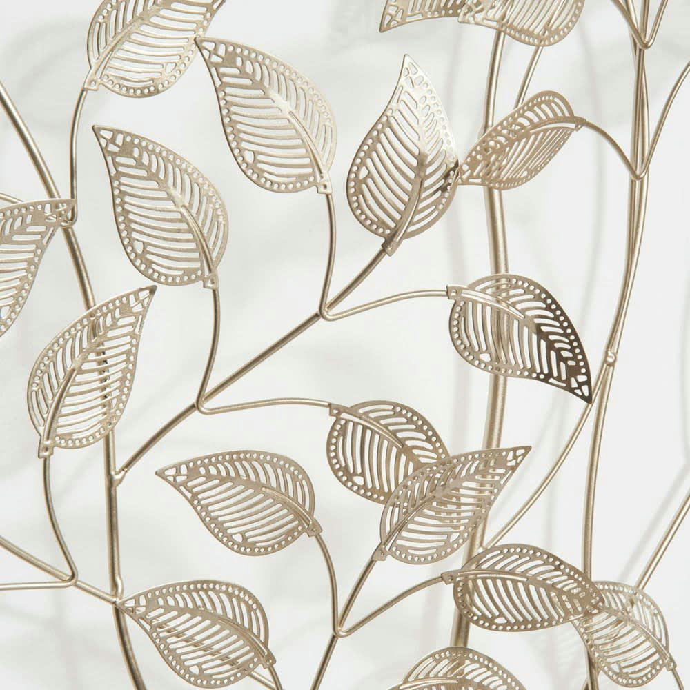 - Déco murale branchage en métal doré 110x65