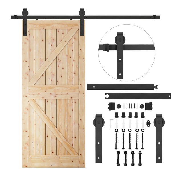 System do drzwi przesuwnych 183 cm z ozdobnymi okuciami do 100 kg
