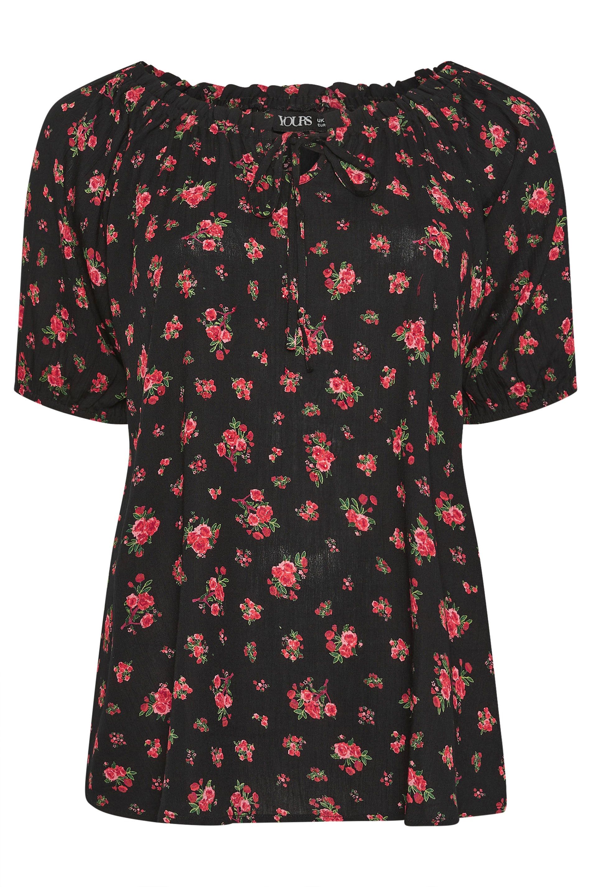 Yours Ditsy Floral Bardot Top