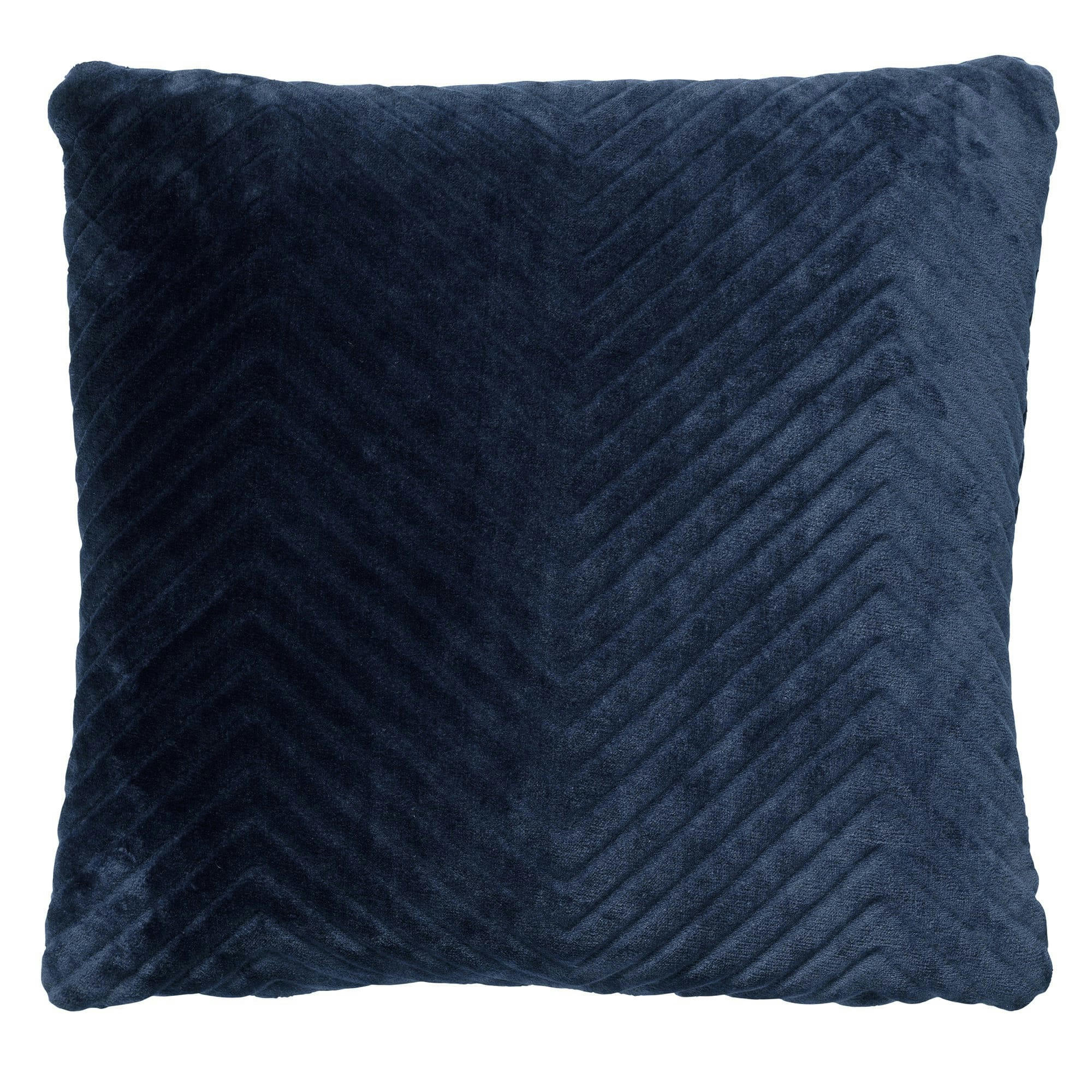 - Housse de coussin bleu en velours-45x45 cm uni