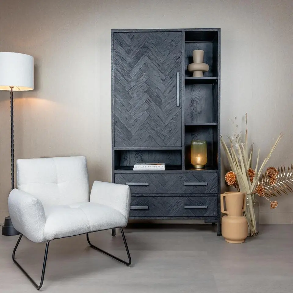 Tower Living - Dante fauteuil teddy - wit