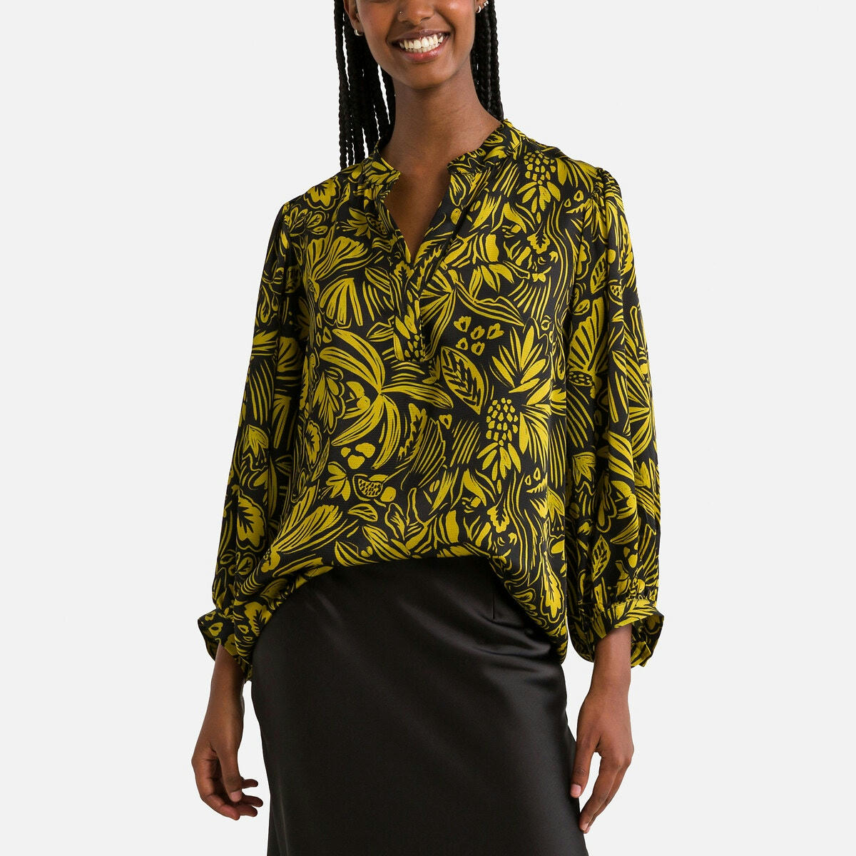 Blouse imprimée manches longues