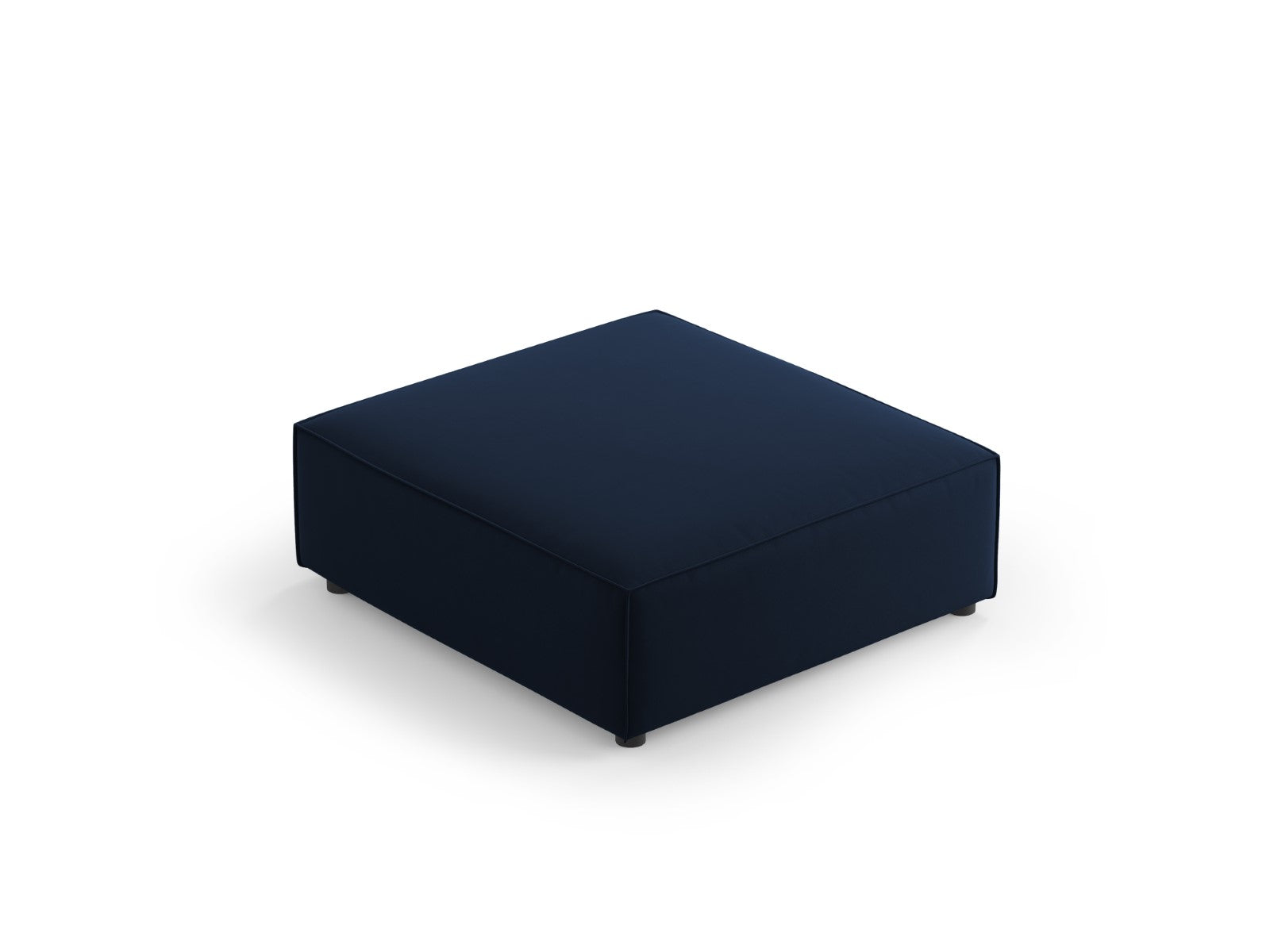Cosmopolitan Design Poef Arendal flueel, koningsblauw - 80x102x40cm