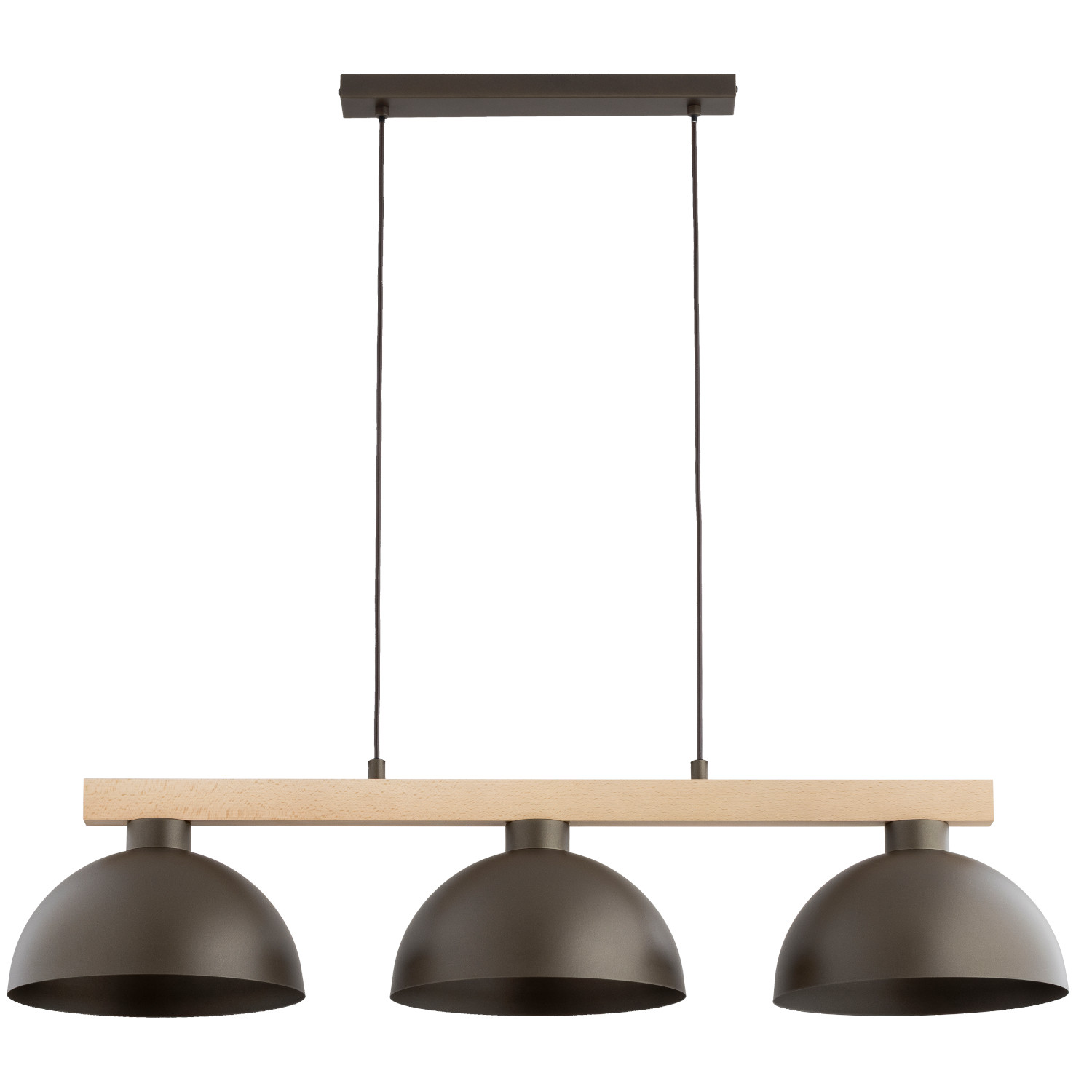 Lampa wisząca VERTA ciemnobrązowa podsufitka brązowa 3xE27x15W IP20 Alfa