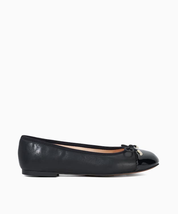Highest Black - Wide Fit Round Toe Ballet Flats