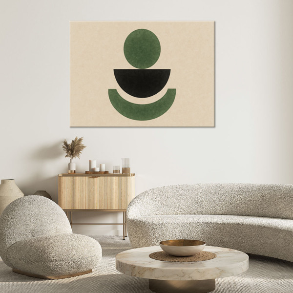 Feeby Obraz, Geometria Abstrakcja Zielony 60x40