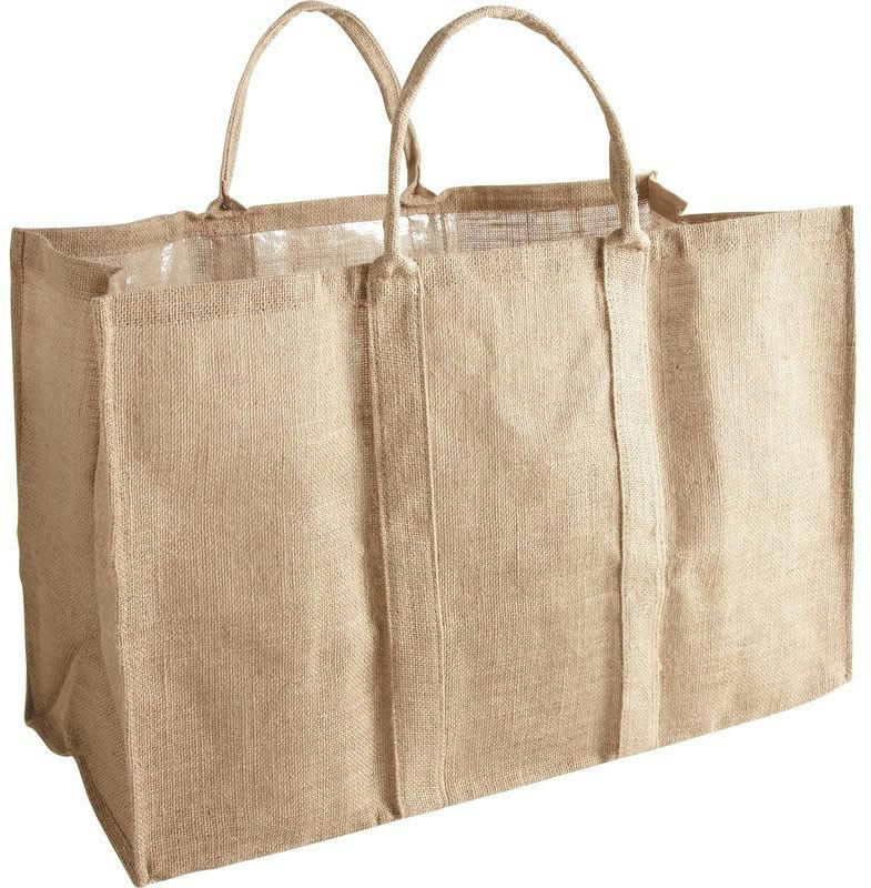 - Sac à bûches en jute naturel
