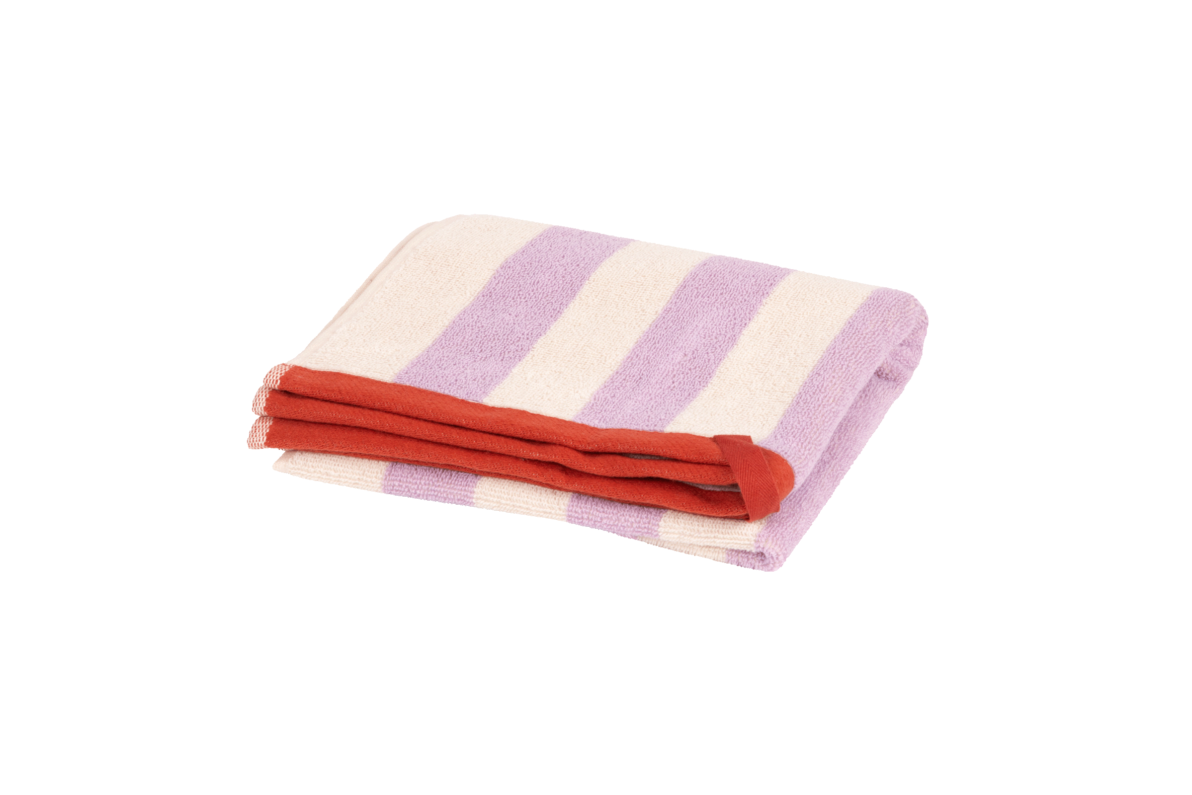 noo.ma Gobo handdoek 25x29 cm - Pastel Lilac gestreept