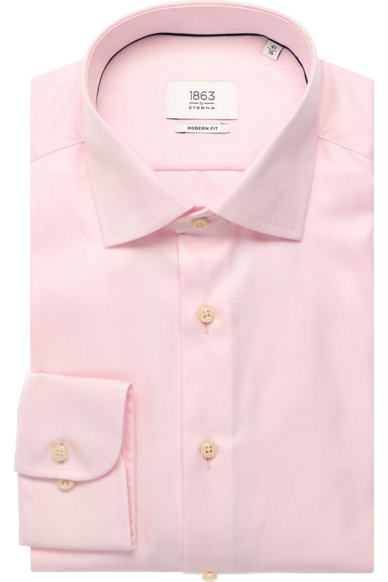ETERNA 1863 Modern Fit Hemd rosa, Strukturiert