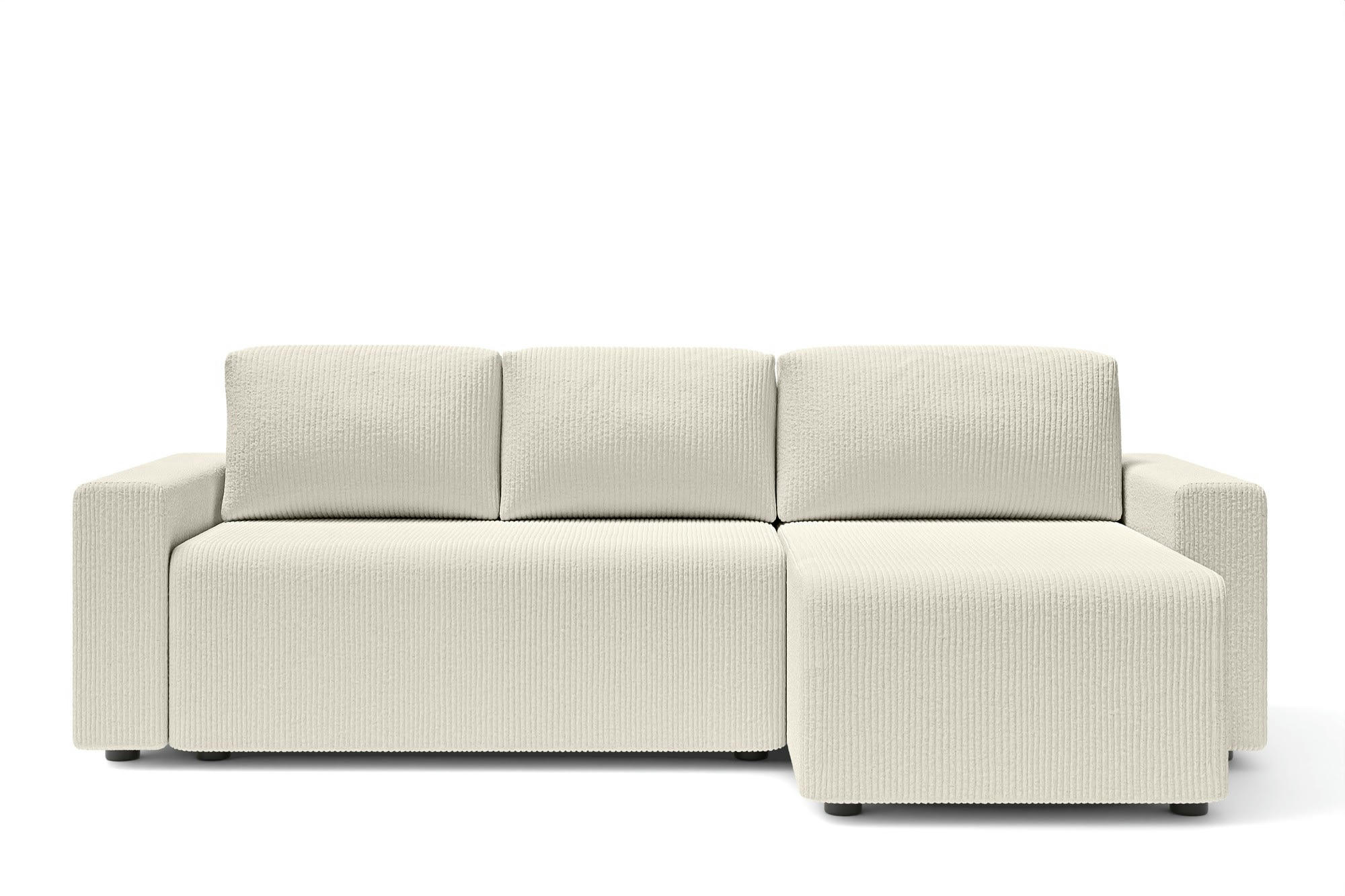 MAX - Canapé d'angle convertible en  4 places beige