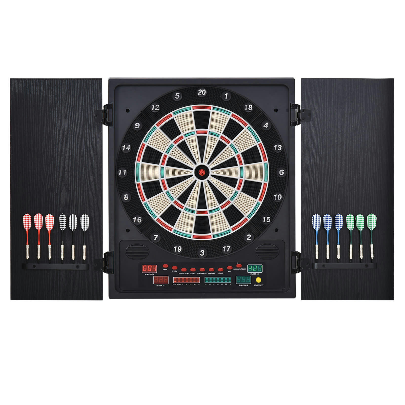 - Cible jeu de fléchettes électronique refermable 27 jeux 8 joueurs