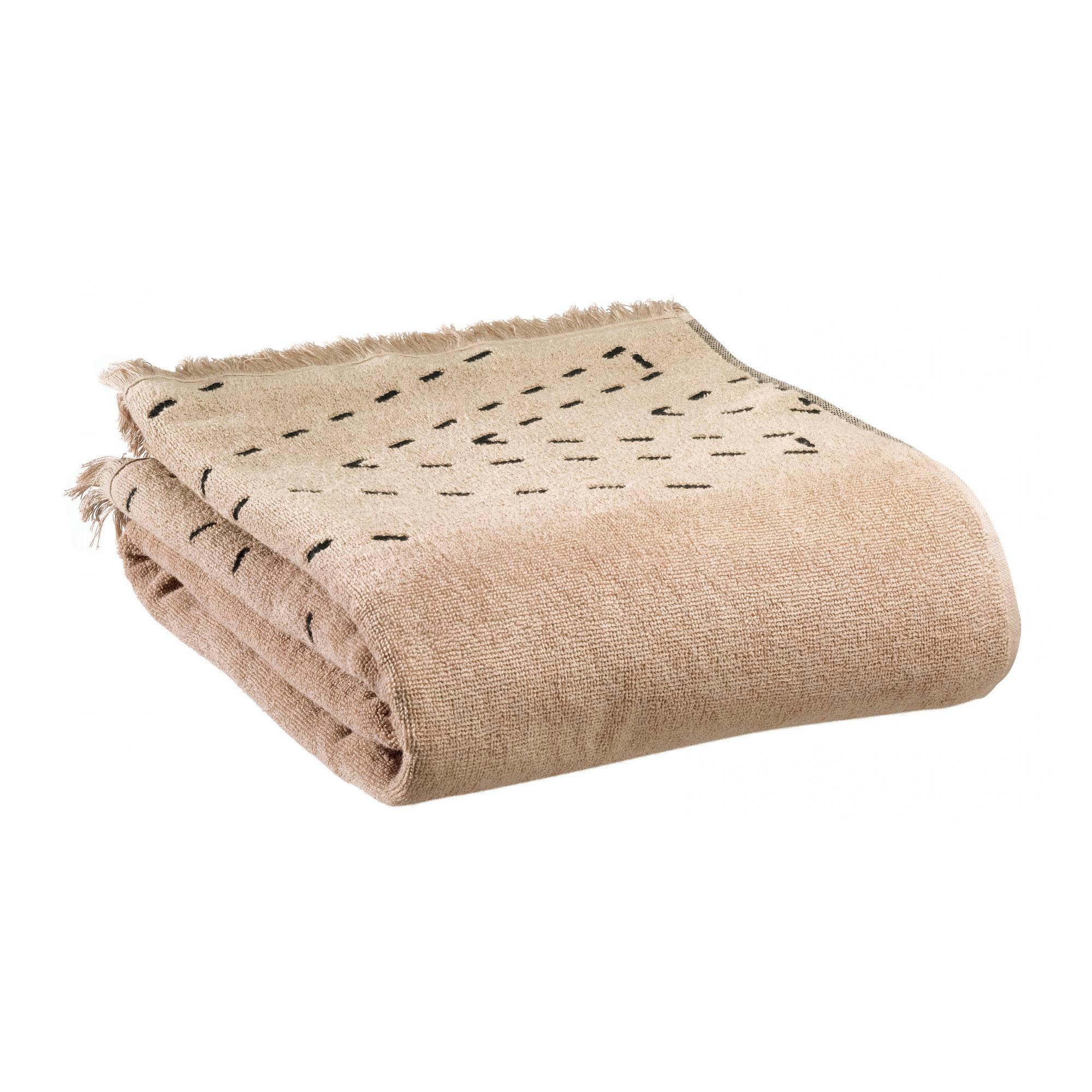JULIA - Drap de bain  en coton sesame 90 x 150