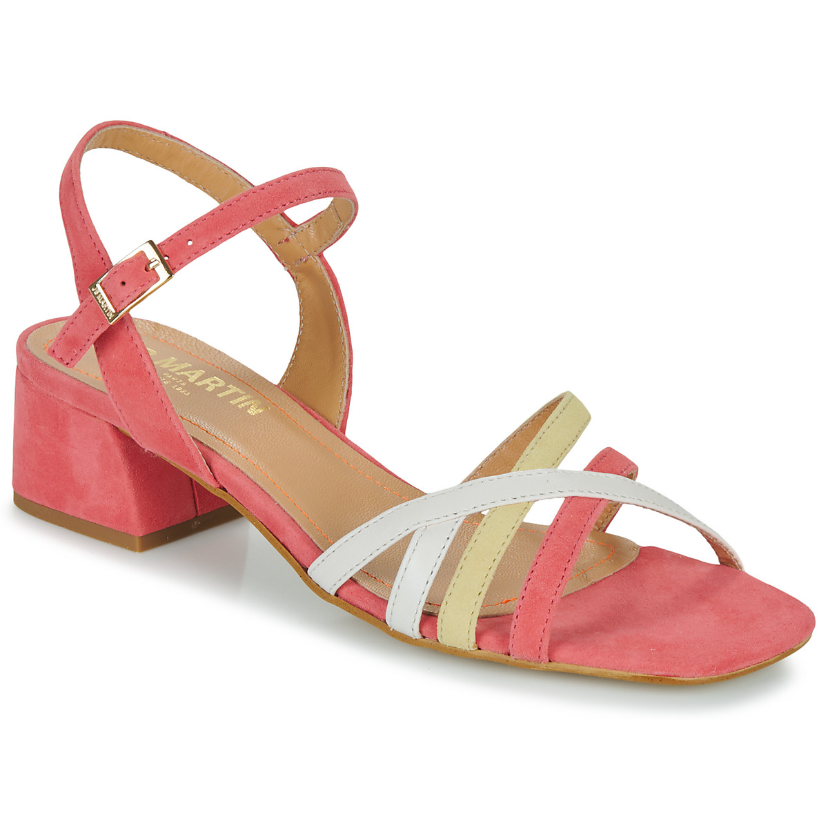 JB Martin - VICTORIA - Velvet / Pink / Yellow / Chalk