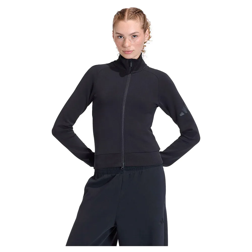 adidas Soft Lux Slim full zip sweatshirt