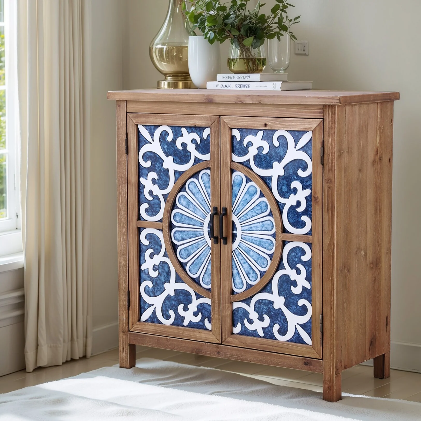 2-Door Sideboard Buffet Entryway Accent Storage Cabinet