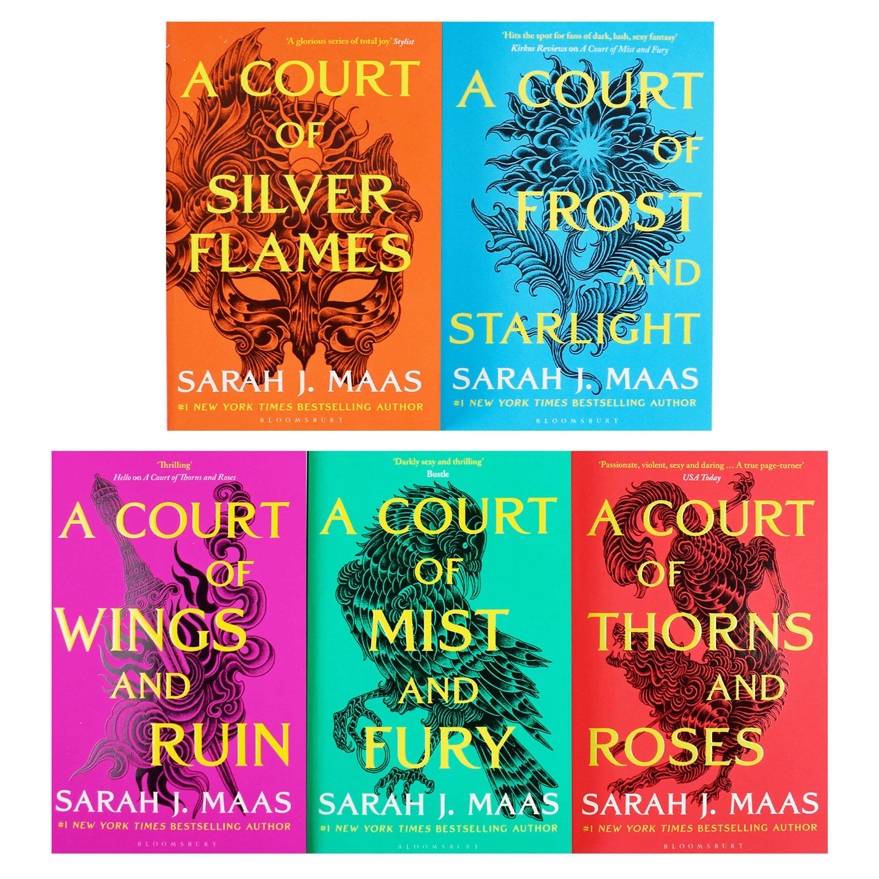 A Court of Thorns and Roses Series by Sarah J. Maas 5 Books Box Set - Ages 17+ - Paperback