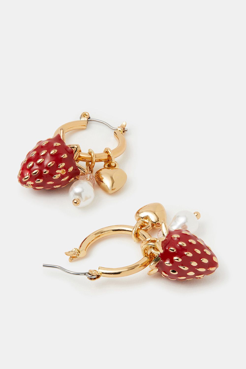 Accessorize Strawberry Charm Hoop Earrings