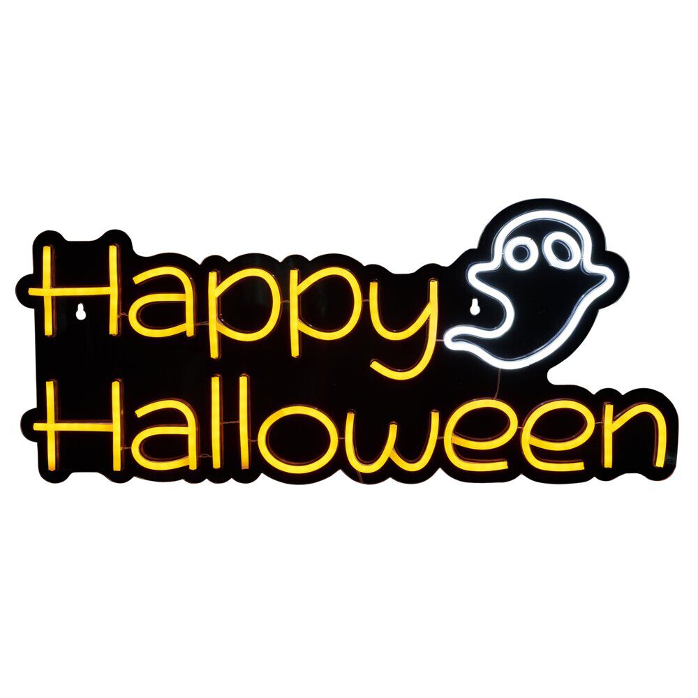 Lampe néon Happy Halloween orange 60xH28,5cm