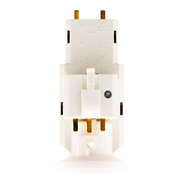 Douille avec Fiche DCL 6A 250V B22 - Blanc - Zenitech