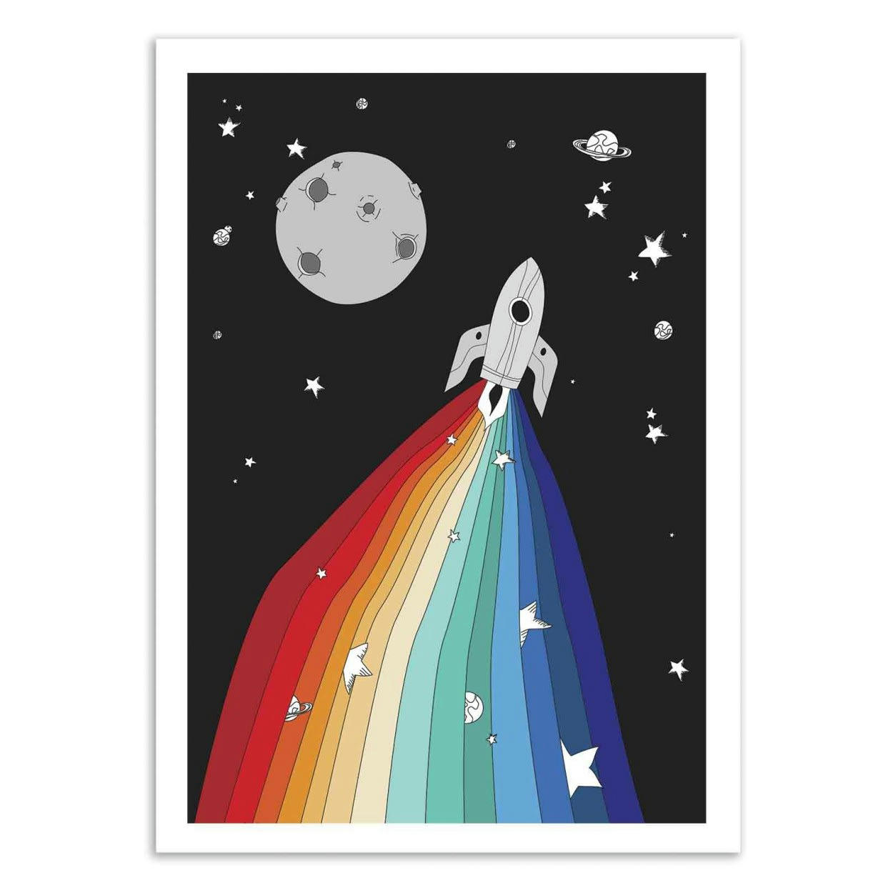 NOEL DEL MAR - MAGIC ROCKET - Affiche d'art enfant 30 x 40 cm