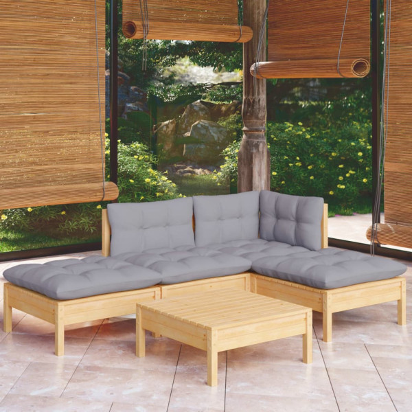 Zestaw mebli ogrodowych drewniane komplet wypoczynkowy na taras ogród brąz