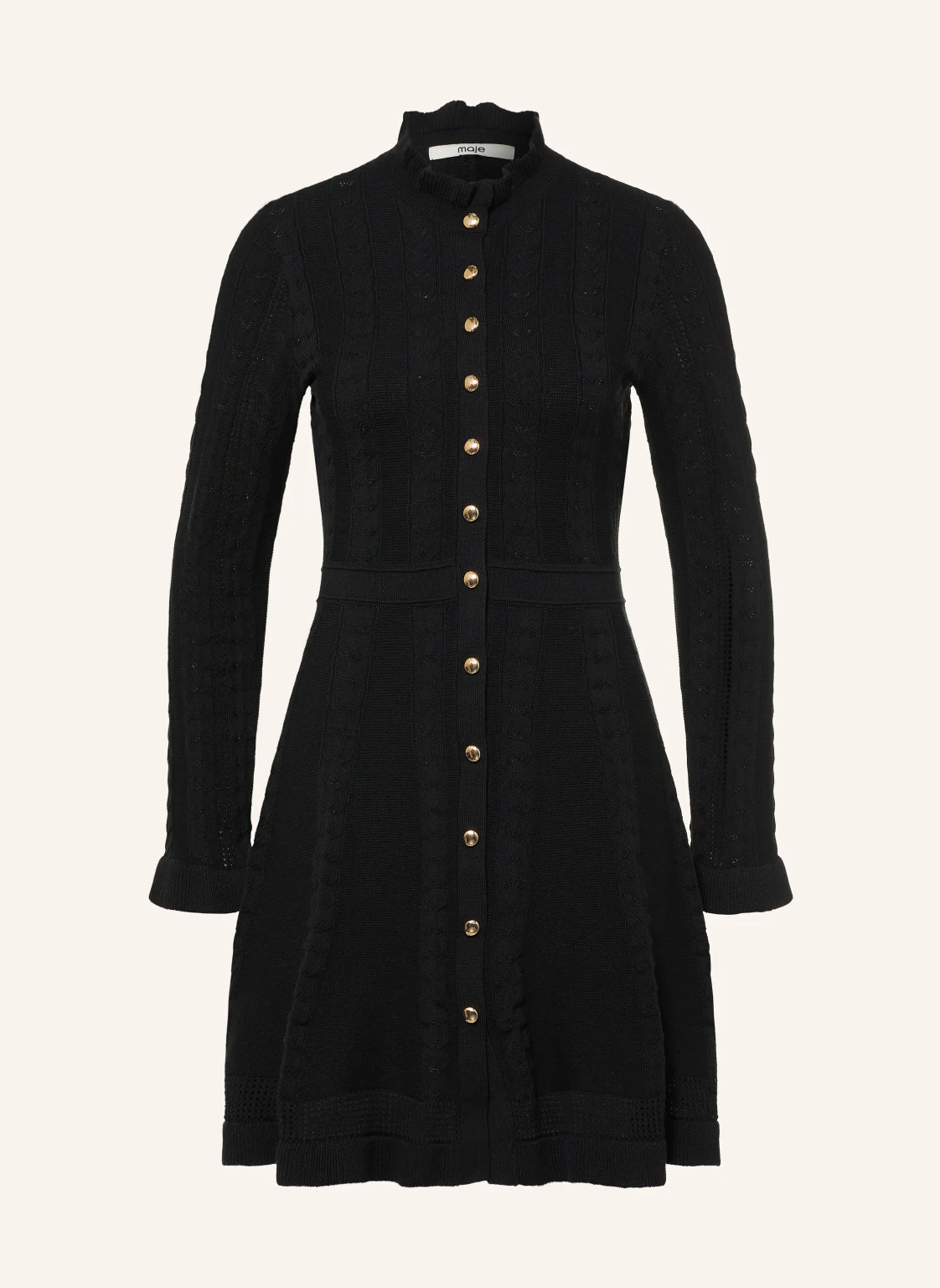 maje Strickkleid mit Rüschen