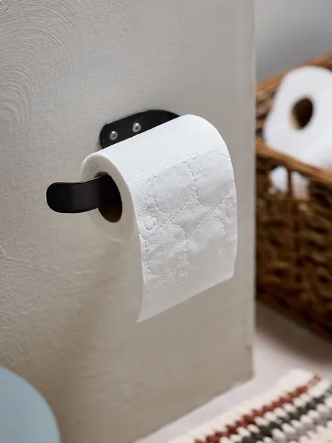 Toiletrulleholder SUNDSBRUK metal sort