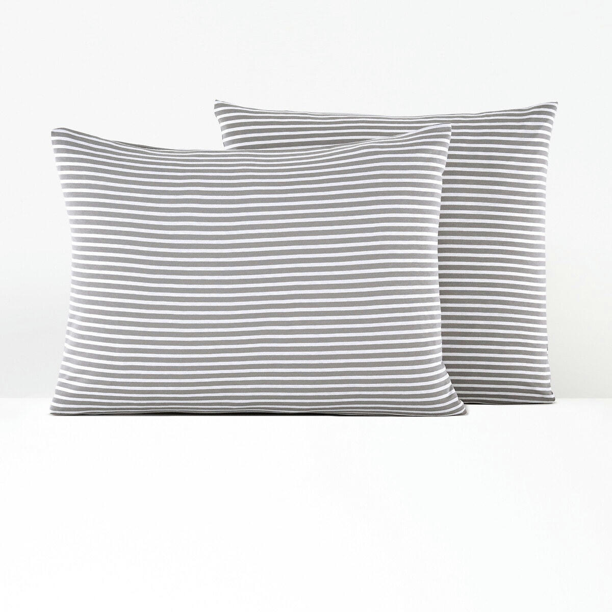 Taie d'oreiller jersey coton/modal, Dolsi Gris