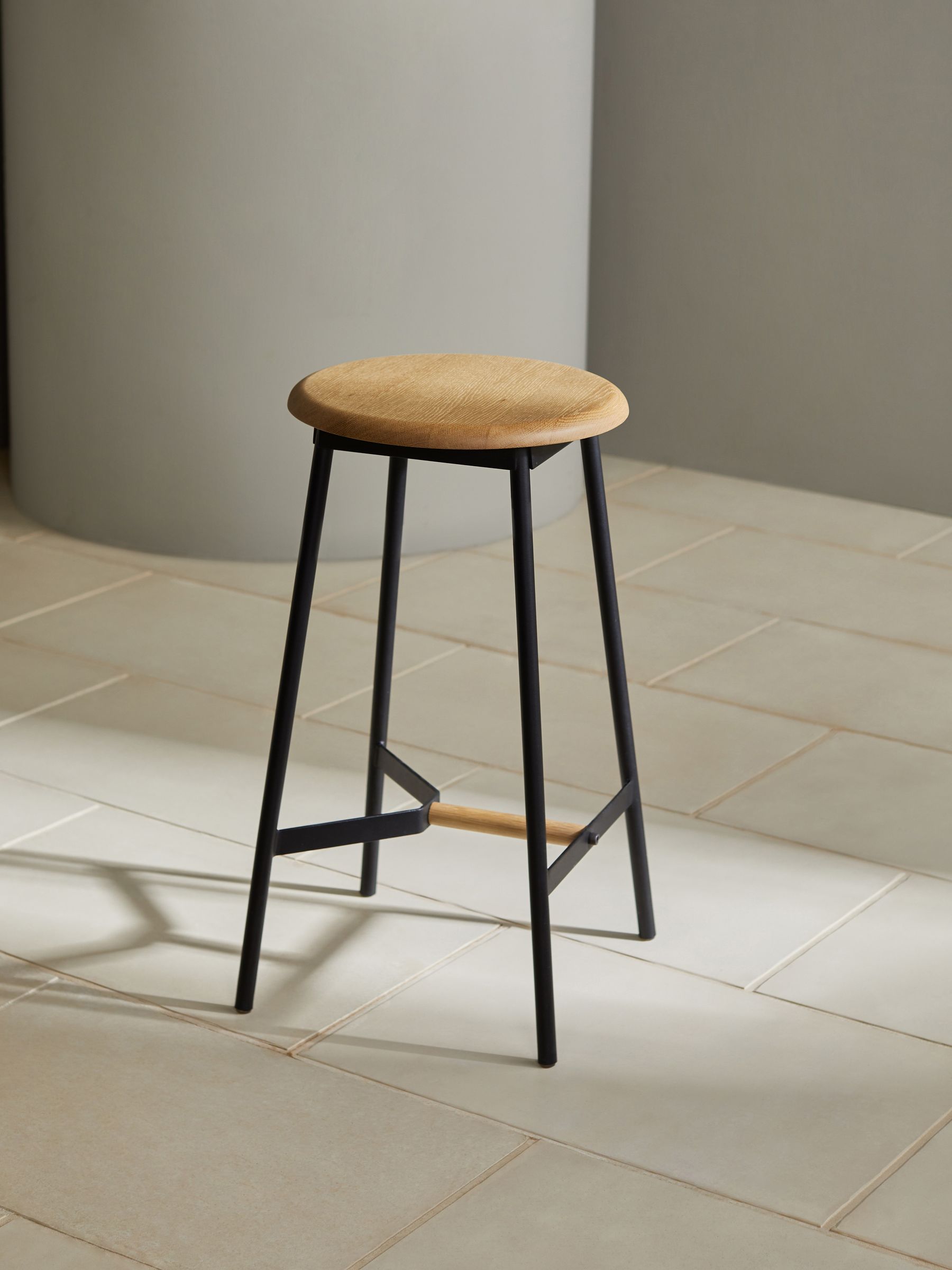Kabin Bar Stool in Black and Oak
