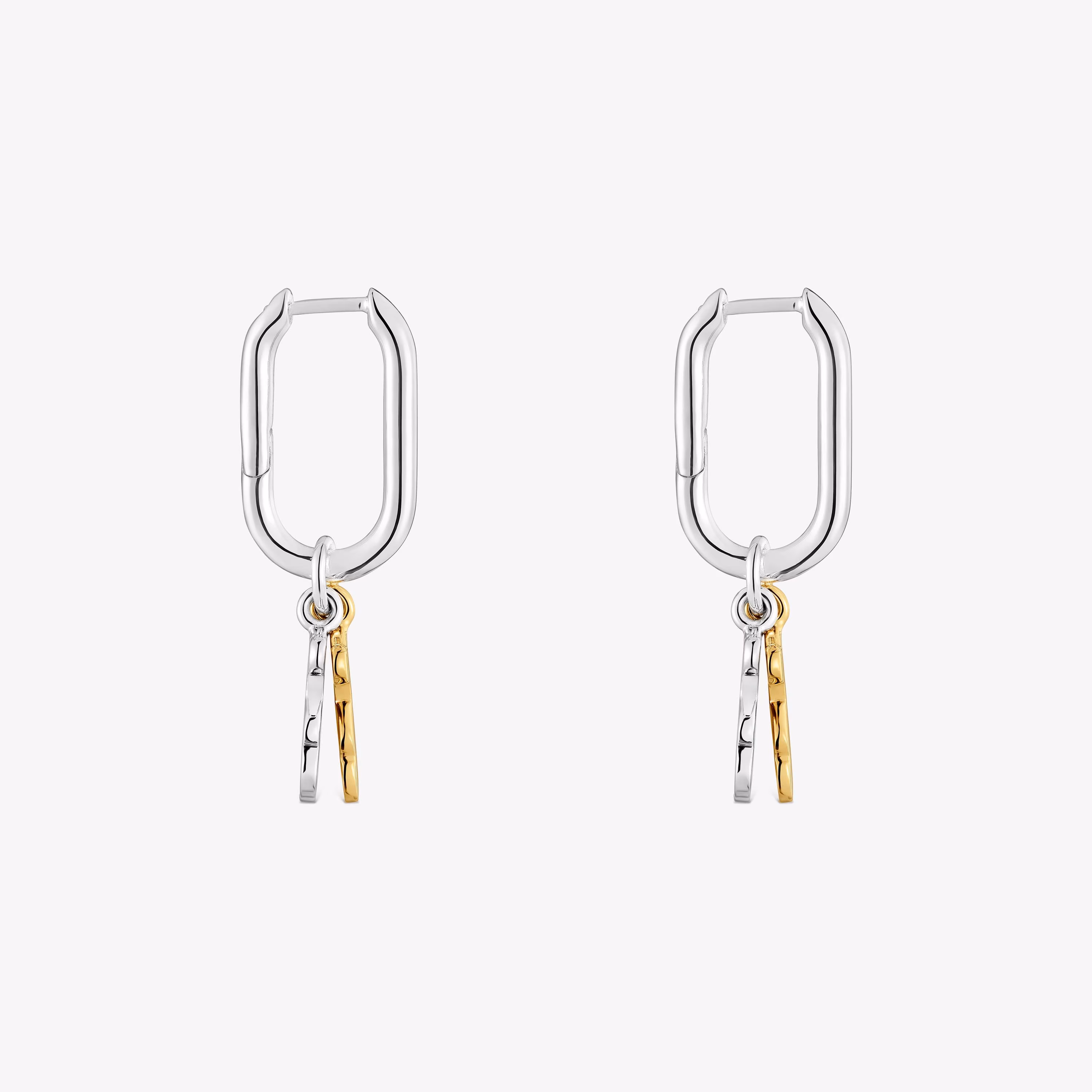 Pendientes de aro pequeños motivo oso bicolor Sweet Dolls