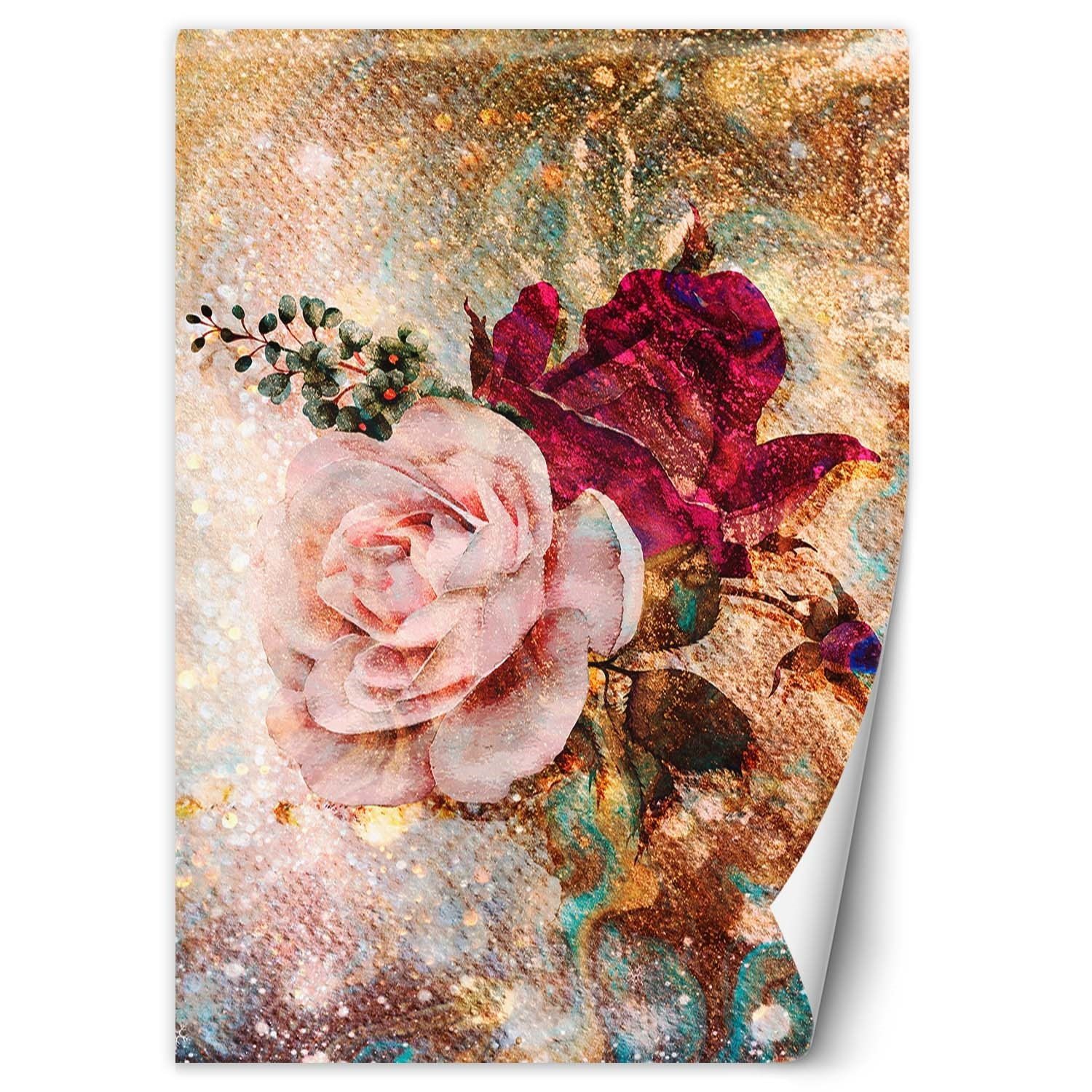 Feeby Fototapeta, Różowe róże kwiaty 100x140
