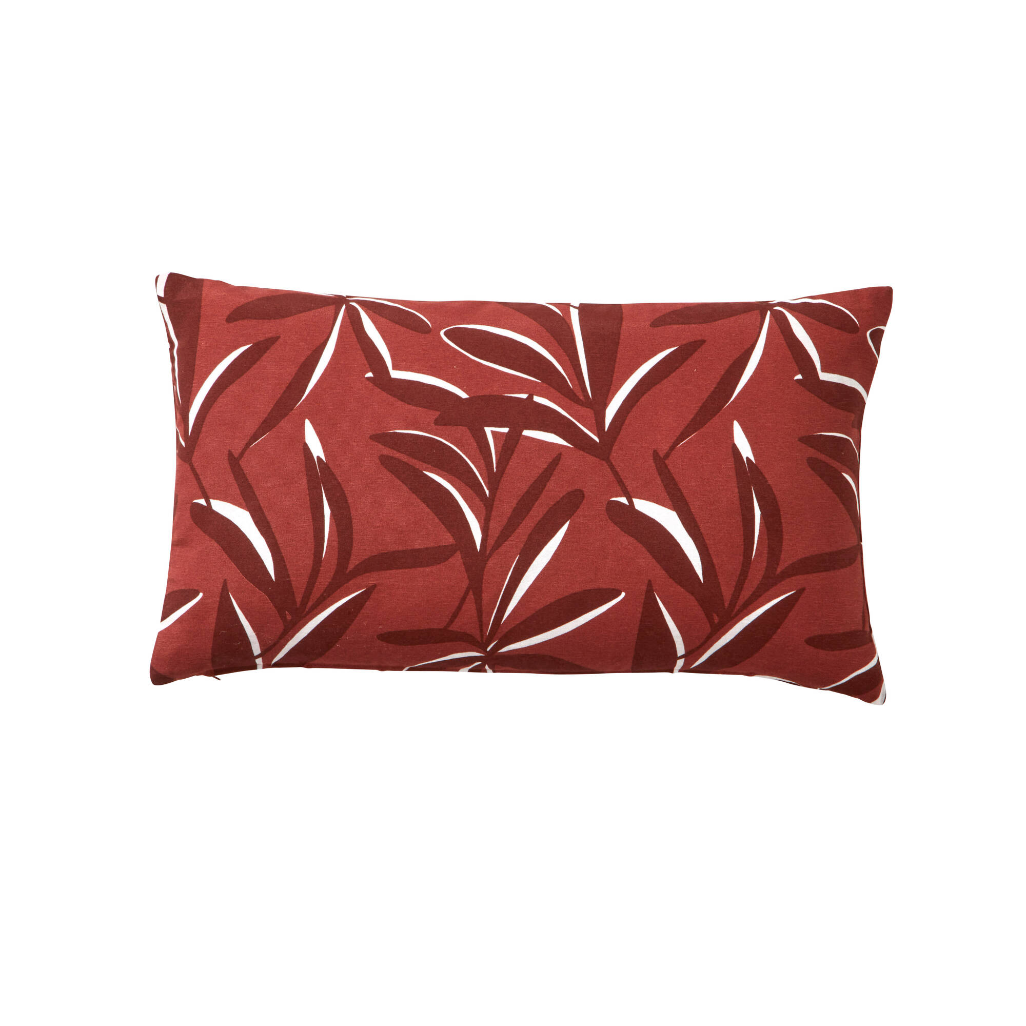 Housse de coussin imprimé feuillage