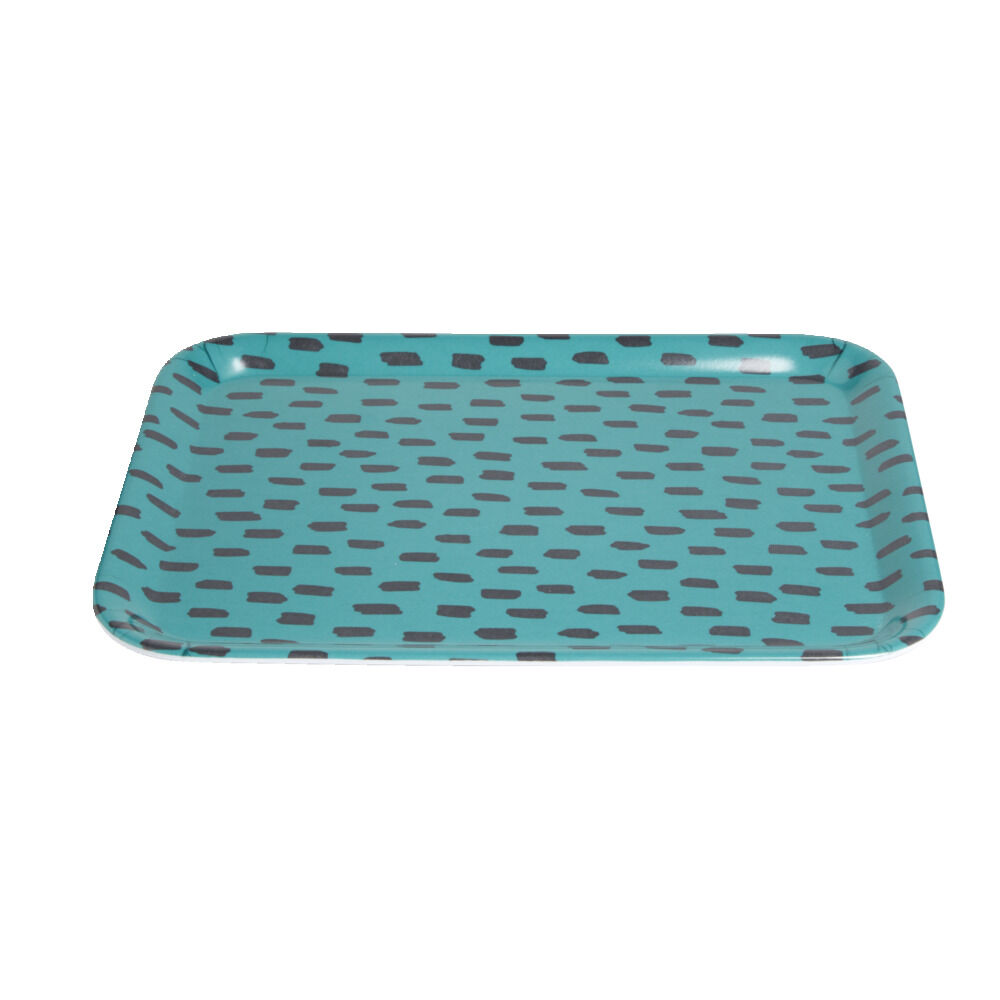Plateau mélaminé vert 28,7x21,7x1,5cm