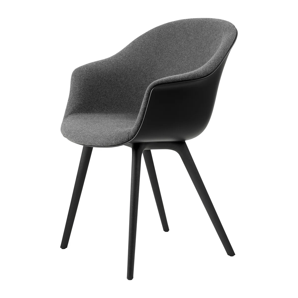 Gubi - Bat Dining Stuhl gepolstert (Kunststoff)