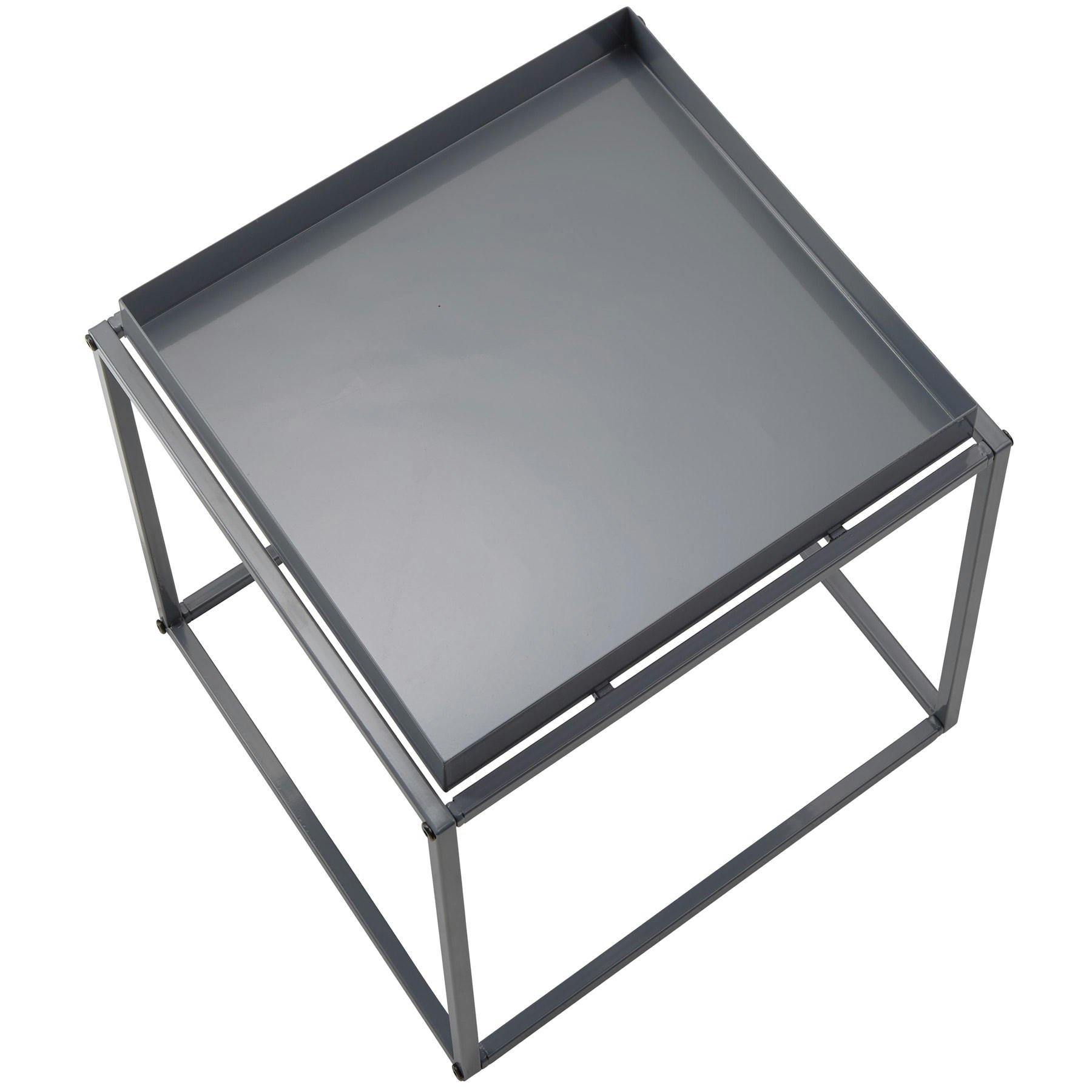 - Table d'appoint en Acier gris foncé