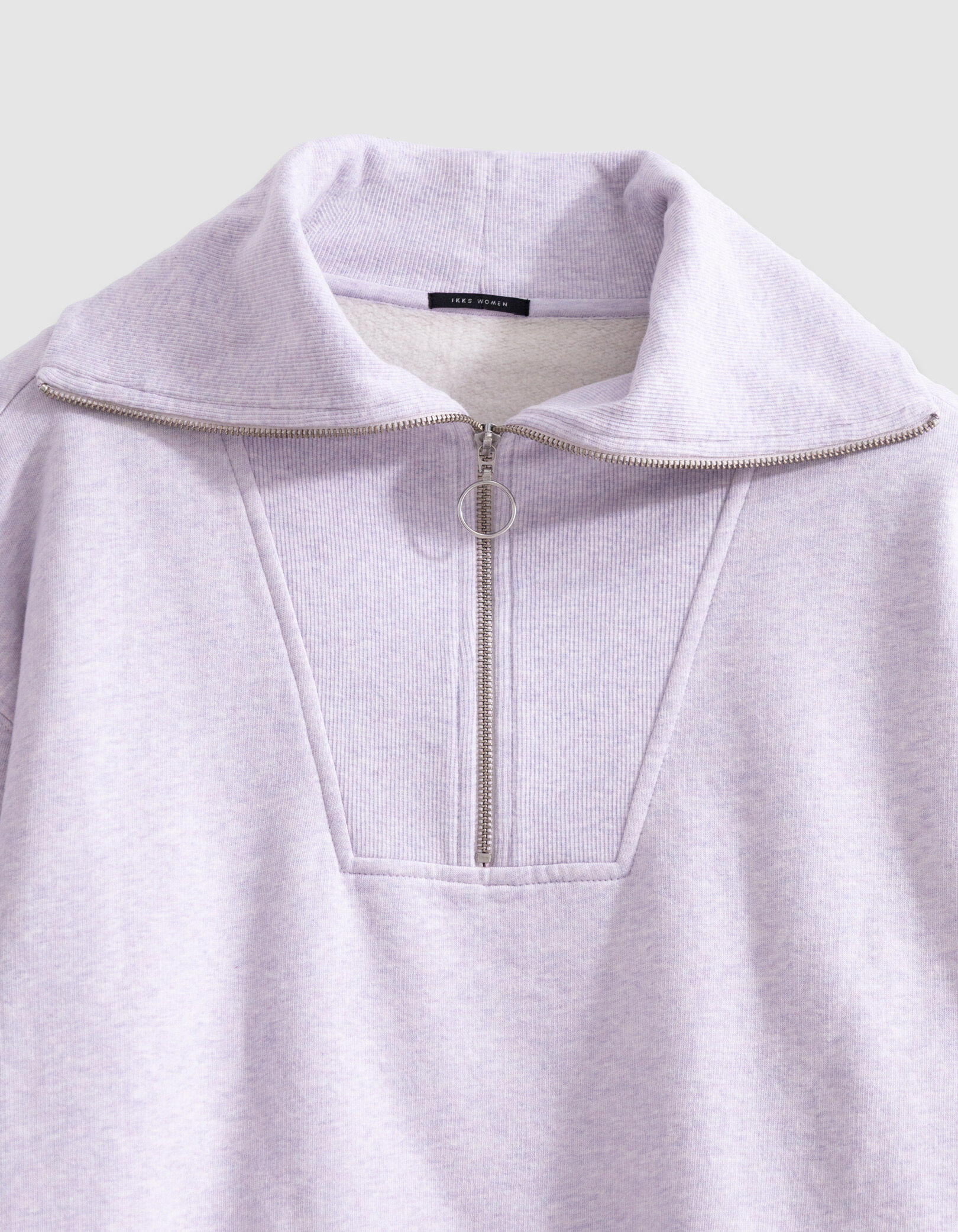 Sweat col camionneur lilas Femme