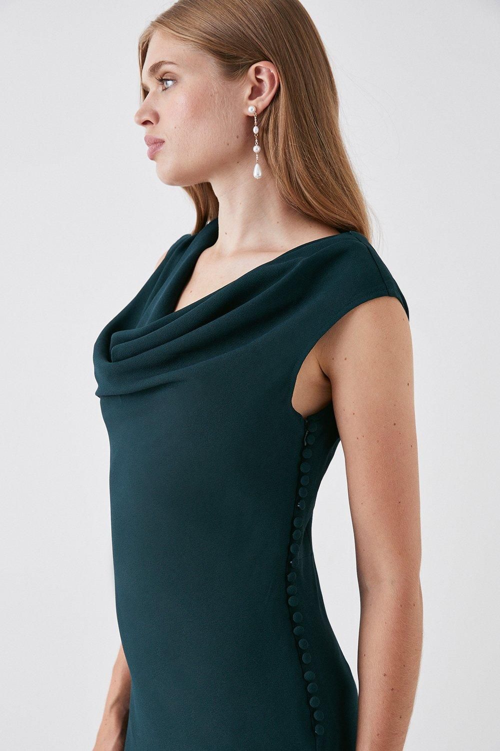 Coast Cowl Neck Satin Back Crepe Bridesmaid Maxi Dress