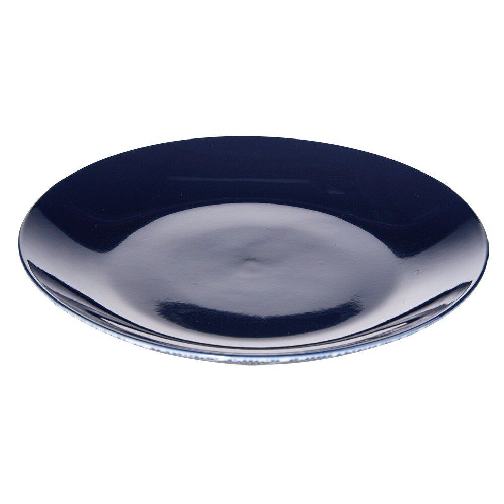 Assiette à dessert décor feuillage bleu et blanc Ø20cm