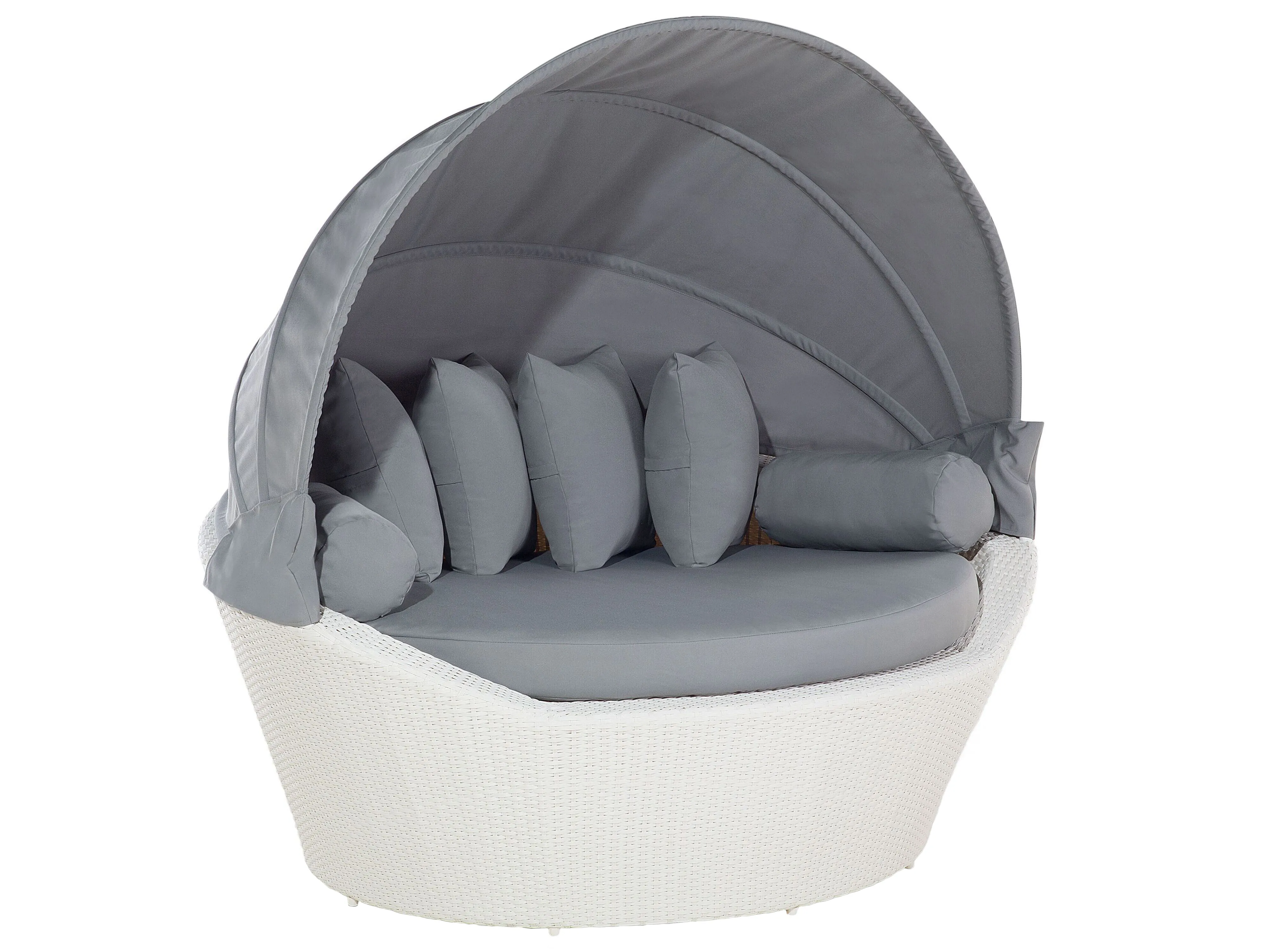 Garden Daybed SYLT PE Rattan White
