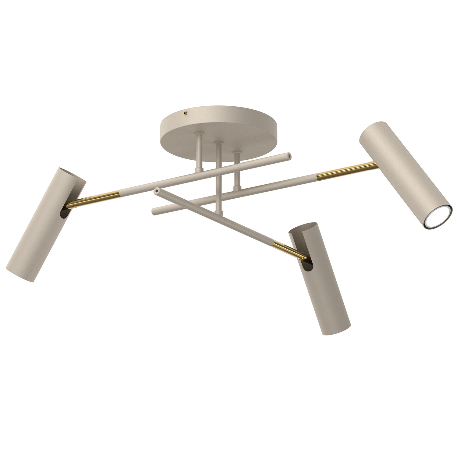 Plafon Prosty Axion Beige/Gold 3Xgu10