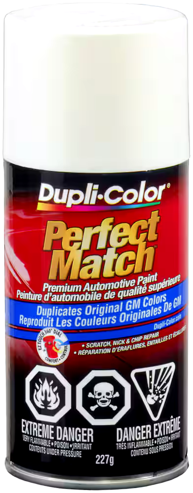 Dupli-Color Perfect Match Premium Acrylic Lacquer Automotive Aerosol Spray Paint, White (40, WA 8554), 227-g