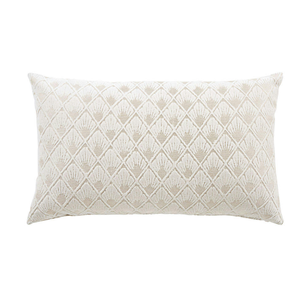 - Coussin style velours dévoré motifs géométriques 30x50