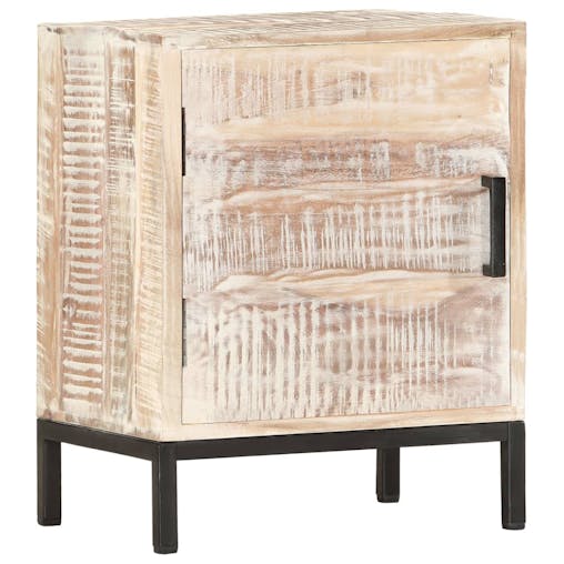 NNEVL Bedside Cabinet 40x30x50 cm Solid Acacia Wood